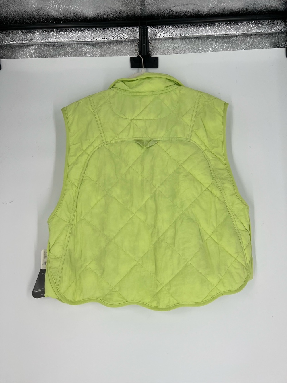 Free People Movement Quinn Lime Green Quilted Windbreaker Athletic Vest S NWT - Picture 8 of 8